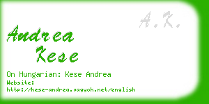 andrea kese business card